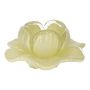 Windlicht FLORENA in Blütenform, Glas, weiß, 5cm, Ø10,5cm