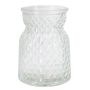 Glasvase YNASTIA mit Rautenmuster, klar, 16cm, Ø12cm