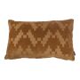 Deko Samtkissen ANJALI, cappuccino, ZickZack Strukturmuster, 50x30cm