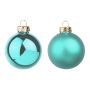 Weihnachtsbaumkugel CLARIBELLE, matt-glänzend, 30 Stück, hellblau, Ø6cm