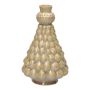 Dekoflasche Tannenbaum BRIXON, Linien Muster, Keramik, beige, 20,3cm, Ø12cm