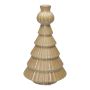 Dekoflasche Tannenbaum BRIXON, Linien Muster, Keramik, beige, 25,2cm, Ø14,3cm