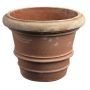 Terrakotta Blumentopf MONDAR mit Rillen, outdoor, handmade, 53cm, Ø70cm