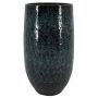 Keramik Vase ELIEL, gesprenkelt, schwarz-blau, 45cm, Ø20cm