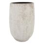 Keramikvase VEMIL, gesprenkelt, weiß, 50cm, Ø29cm
