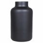 Glas Tisch Vase SIARA aus Glas, schwarz-matt, 25cm, Ø15cm