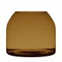 Tischvase HELVIA, Glas, orange-braun-klar, 25cm, Ø19,5cm