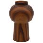 Deko Blumenvase MARILLA in Holzoptik, Dolomit, braun, 20cm, Ø12,8cm