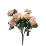 Dekoblume Rosenbusch KAILIN auf Steckstab, rosa-creme, 40cm