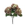 Künstliche Blume Hortensie LINJIA auf Steckstab, braun-grün, 45cm