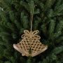 Christbaumschmuck Glocken Hänger SCOUT, Acryl, Glitzer, gold, 11x3x8cm
