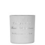 Teelicht Glas CORNEILLE mit Harbour Club Schriftzug, weiß-matt-silber-glänzend, 8cm, Ø7cm