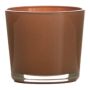 Übertopf aus Glas ALENA, toffee-braun, 19cm, Ø19cm