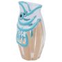 Deko Tischvase Fisch VIALO aus Glas, blau-beige-klar, 23cm, Ø12,5cm