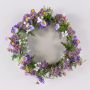 Lavendelkranz künstlich AJILA, Gypsophila, Gänseblümchen, lila, Ø30cm