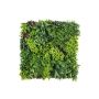 Kunstpflanzenmatte / Hecke RIBLA, Blüten, crossdoor, grün-rot-weiß, 100x100cm