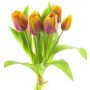 Künstlicher Tulpenstrauß LONA, lila-gelb, 30cm