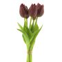 Kunst Tulpen Bund LETISIA, dunkelviolett, 25cm