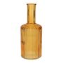 Flaschenvase GINTA aus Glas, mit Rillen, mango-klar, 20,5cm, Ø8,2cm