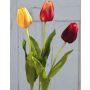 Künstliche Tulpe LARISSA, rot-gelb, 55cm, Ø5cm