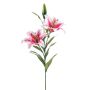 Dekozweig Tigerlilie RAISA, pink-weiß, 85cm, Ø17-18cm