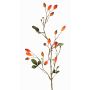 Heckenrosen Deko Zweig ZERBST mit Hagebutten, orange-rot, 80cm