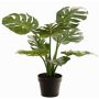 Philodendron Monstera Deliciosa Kunstpflanze QUENTEA, Dekotopf, 60cm