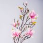 Große Kunstblume Magnolie LILO, pink-weiß, 110cm, Ø5-9cm