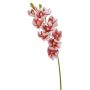 Cymbidium Orchideenzweig künstlich LANAKILA, pink-weiß, 70cm, Ø9cm