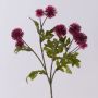 Künstlicher Färberdistel Blumenzweig TRUDBERTA, Trockenoptik, burgunderrot, 55cm, Ø3-4cm