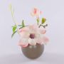 Künstliche Magnolie FEMI im beigen Keramiktopf, aprikose, 20cm, Ø17cm