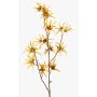 Künstlicher Zaubernuss Zweig ORAFA mit Blüten, ockergelb, 80cm, Ø4-8cm
