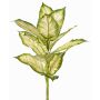 Künstliche Dieffenbachia VISP, schwer brennbar, Steckstab, grün-creme, 40cm
