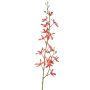 Künstlicher Cattleya Orchideenzweig TRASSA, rot-orange, 80cm, Ø4-8cm