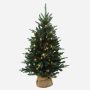 Künstlicher Weihnachtsbaum HANKO, LEDs, Jutesack, 90cm, Ø60cm