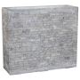 Rechteckiger Pflanzkasten NALIKO aus Kunststoff, 3 Stück, Ziegeloptik, outdoor, grau, 92x33x81cm