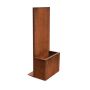 Blumenkasten KELRON aus Cortenstahl, outdoor, rostbraun, 60x46x145cm