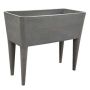 Pflanztopf LUAVIA aus Holzbeton, Standfüße, outdoor, grau, 76x37x65cm