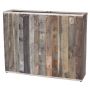 Rechteckiger Pflanzkasten BUNJER aus Holz, natürliche Maserung, outdoor, braun, 93x25x75cm