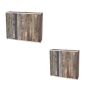 Rechteckiger Pflanzkasten BUNJER aus Holz, 11 Stück, natürliche Maserung, outdoor, braun, 93x75, 93x95cm
