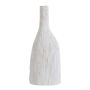 Flaschenvase PHILLIPA aus Terrakotta, mit Maserung, weiß, 20x14,2x51cm