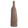 Flaschenvase PHILLIPA aus Terrakotta, mit Maserung, braun, 21,3x14x78,5cm