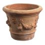 Terrakotta Blumentopf VONDAR mit Motiv, handmade, outdoor, 43cm, Ø60cm