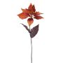 Künstliche Blume Weihnachtsstern RELINNA, Glitzer, dunkelorange, 60cm