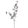 Kunstzweig Hartriegel BIERNATI mit Blüten, beschneit, violett, 90cm