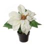 Kunstblume Weihnachtsstern TIENNA im Dekotopf, weiß, 20cm