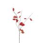 Kunstzweig Silberblatt PIORENA, rot, 80cm