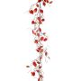 Deko Girlande Silberblatt DIFFENIA, rot, 210cm