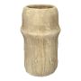 Dekovase STEPHANIE aus Beton, mit Struktur, beige, 38cm, Ø20,5cm