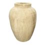 Blumenvase STEPHANIE aus Beton, mit Struktur, beige, 60,5cm, Ø42,5cm